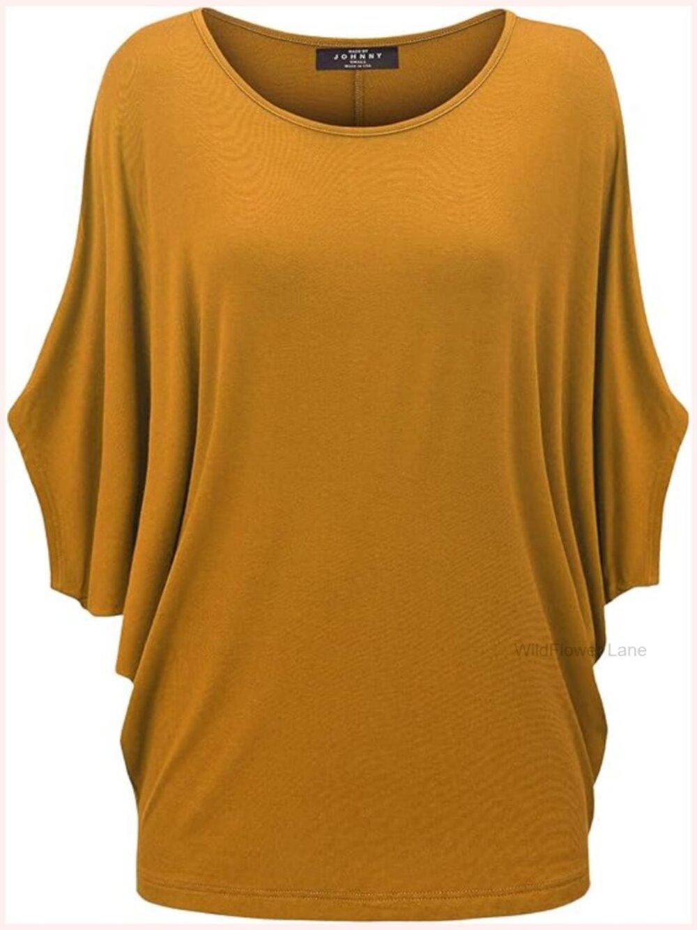 Plus Size Scoop Neck Batwing Dolman Top